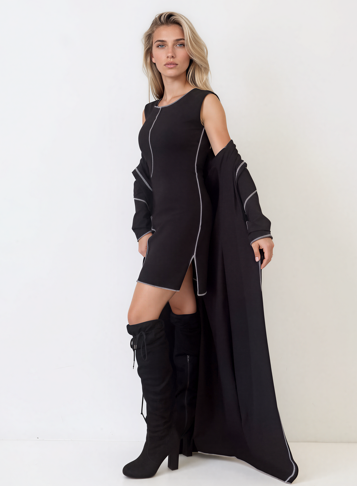 Helena ruha kardigánnal