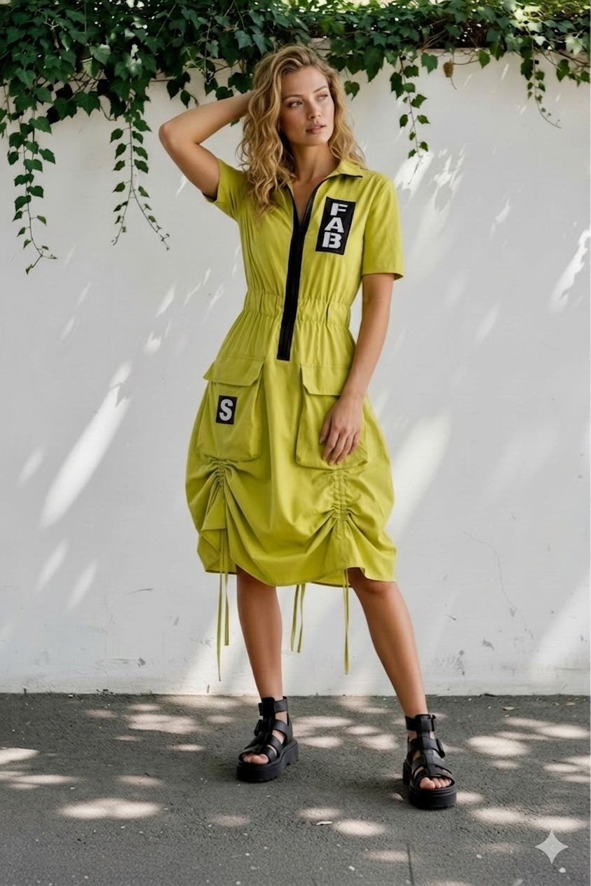 Лятна рокля BOLD LIME