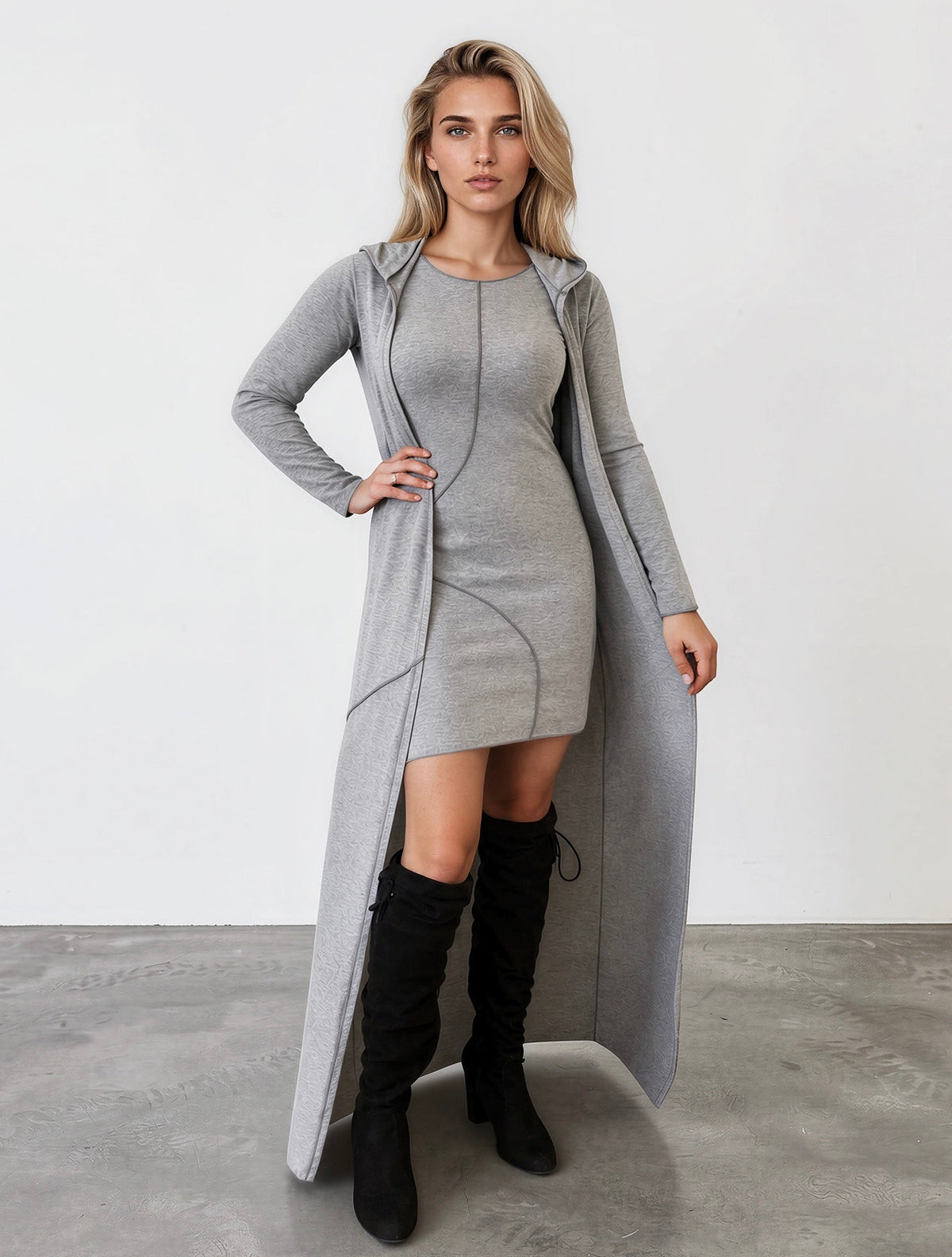 Helena ruha kardigánnal