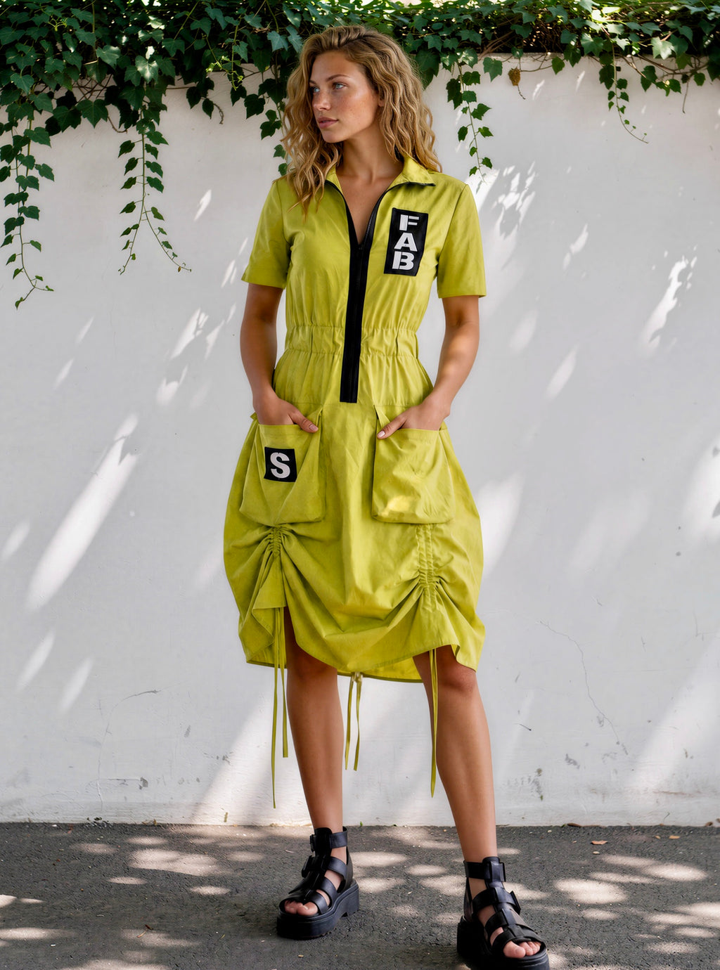 Лятна рокля BOLD LIME