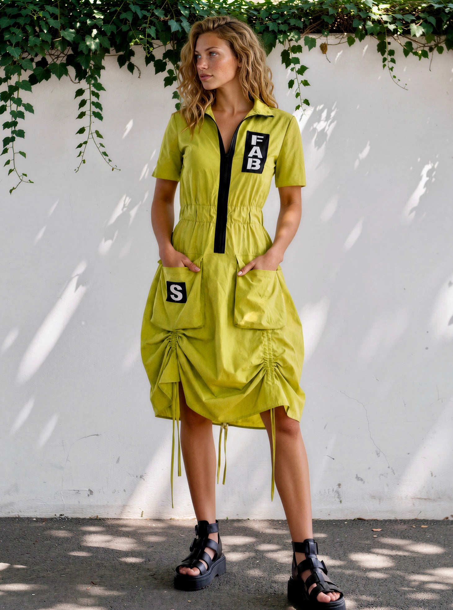 Лятна рокля BOLD LIME