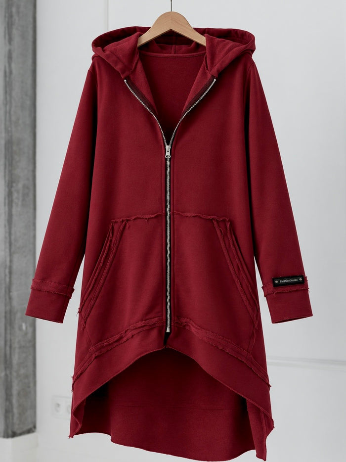 Hanorac lung de damă FAB Burgundy