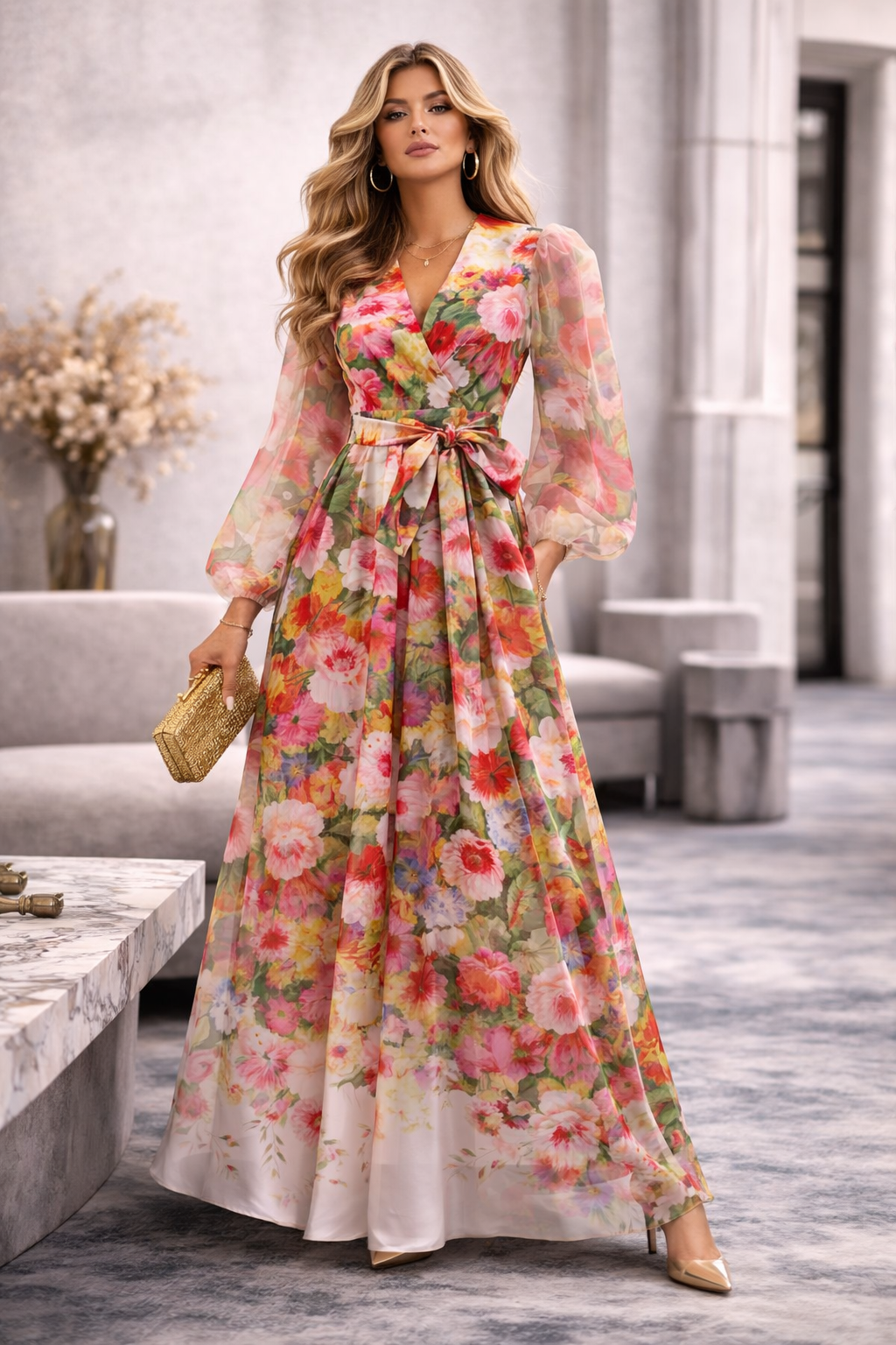 Dámské šaty Blooming Fantasy Maxi SS26