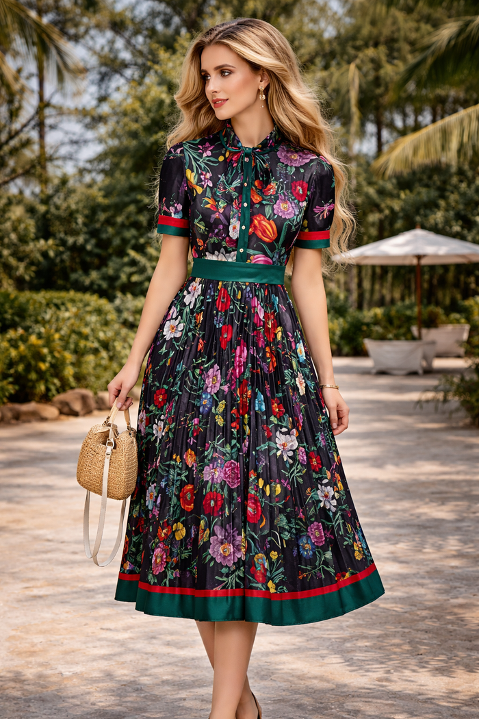 Dámské šaty Black Botanical Garden Maxi SS26