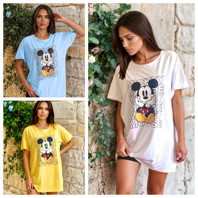 Овърсайз тениска Happy Mickey
