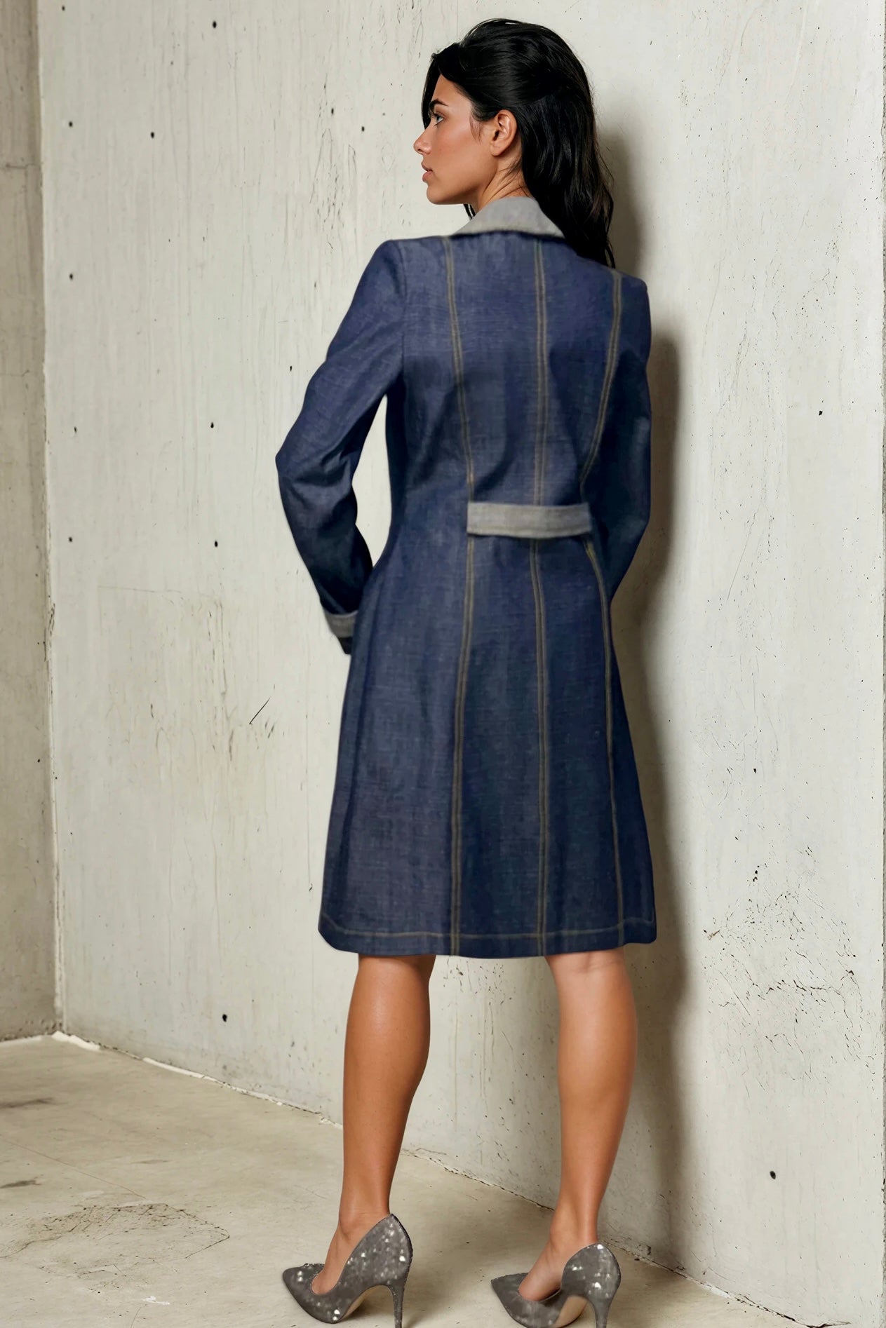 Дънково Манто с катарами Vintage Denim