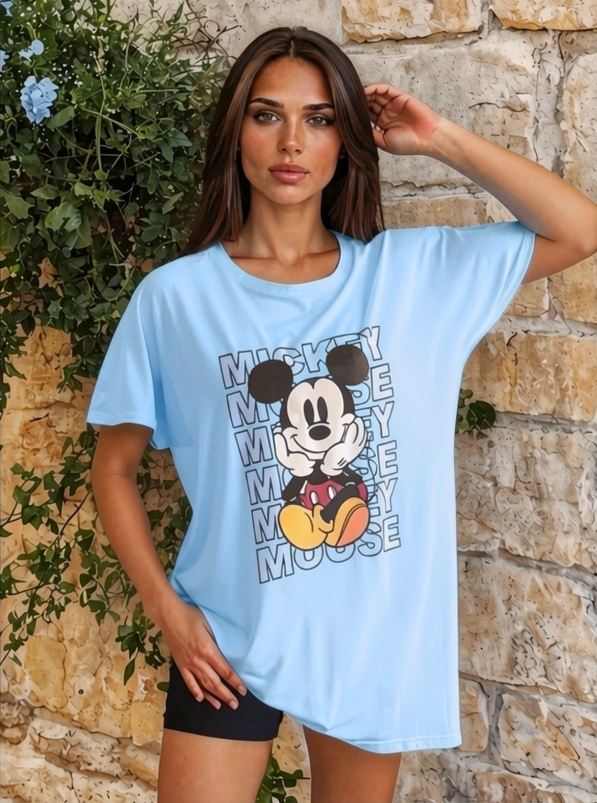 Овърсайз тениска Happy Mickey