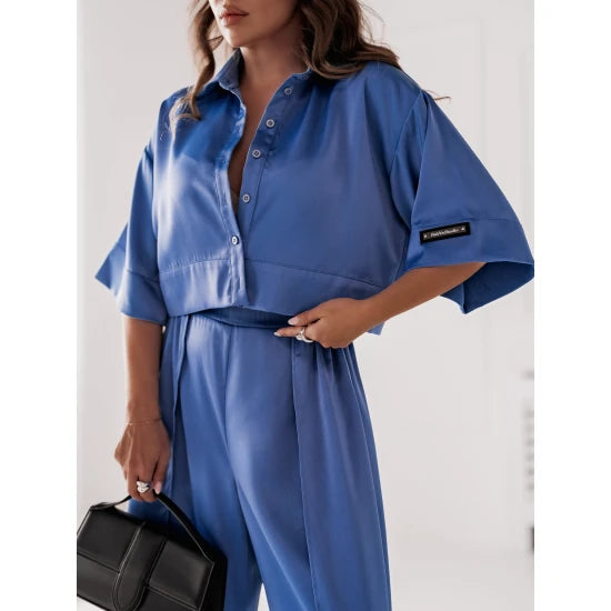 Сатенен сет риза и панталон Boho Breeze