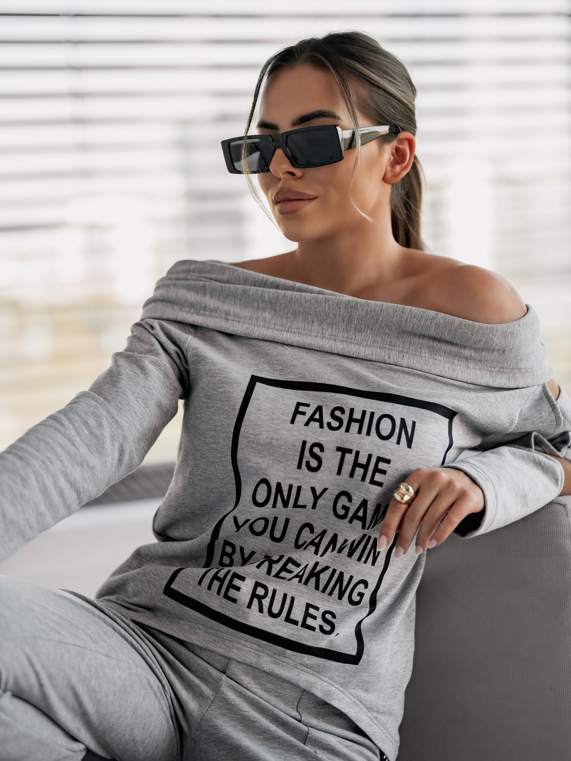 Комплект с тиранти Break The Rules Gray