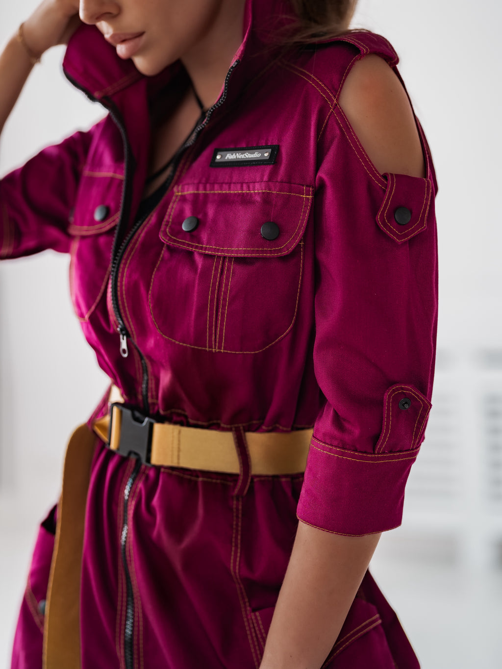 Дълга рокля с колан Savana Ruby