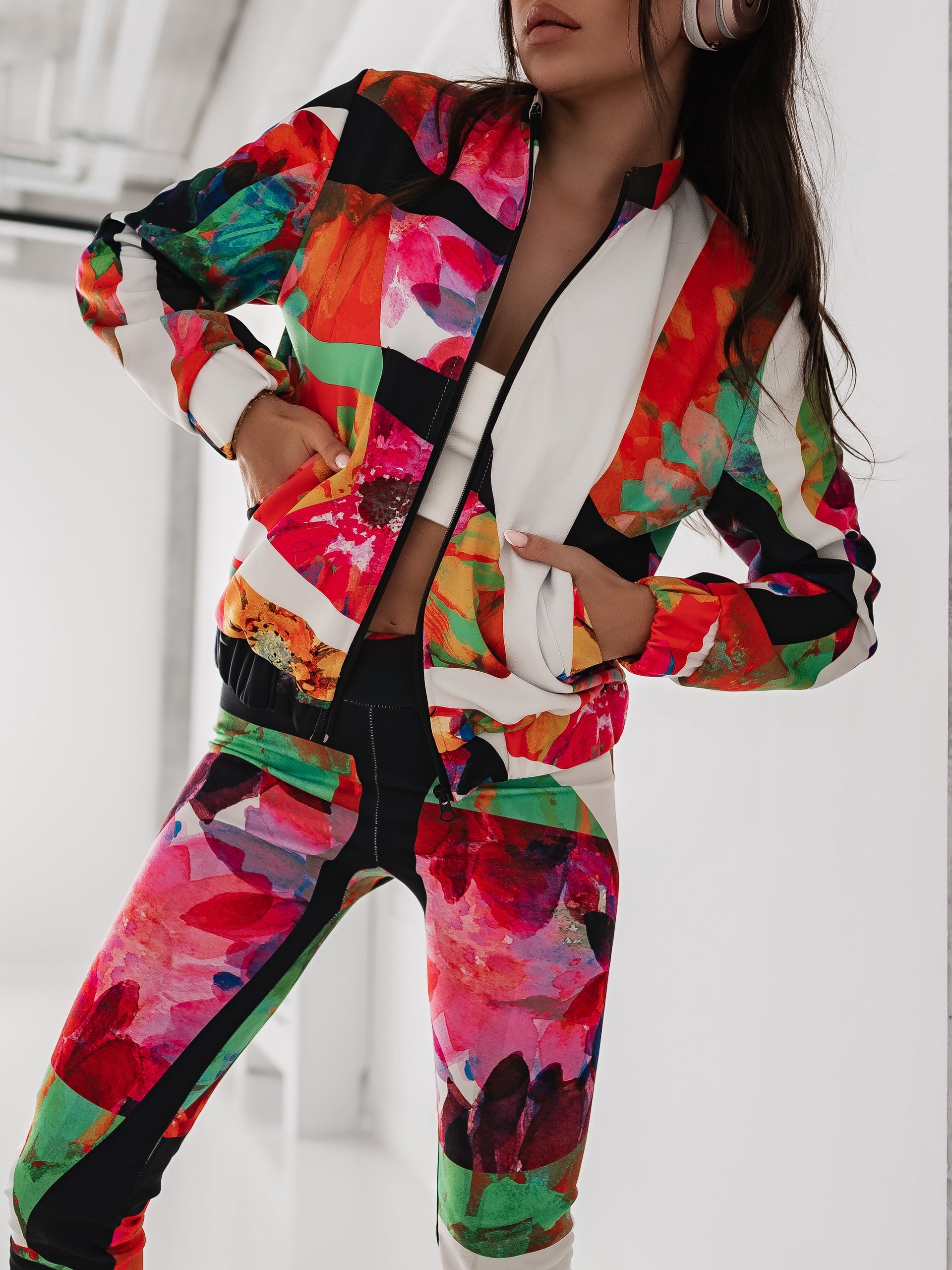 Conjunto diario de leggings y chaqueta corta Sport Spice