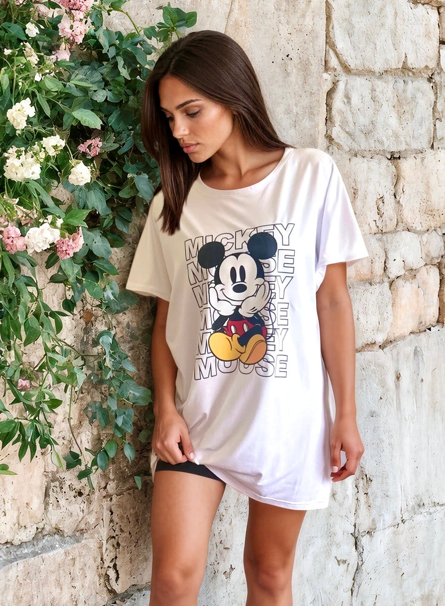 Овърсайз тениска Happy Mickey